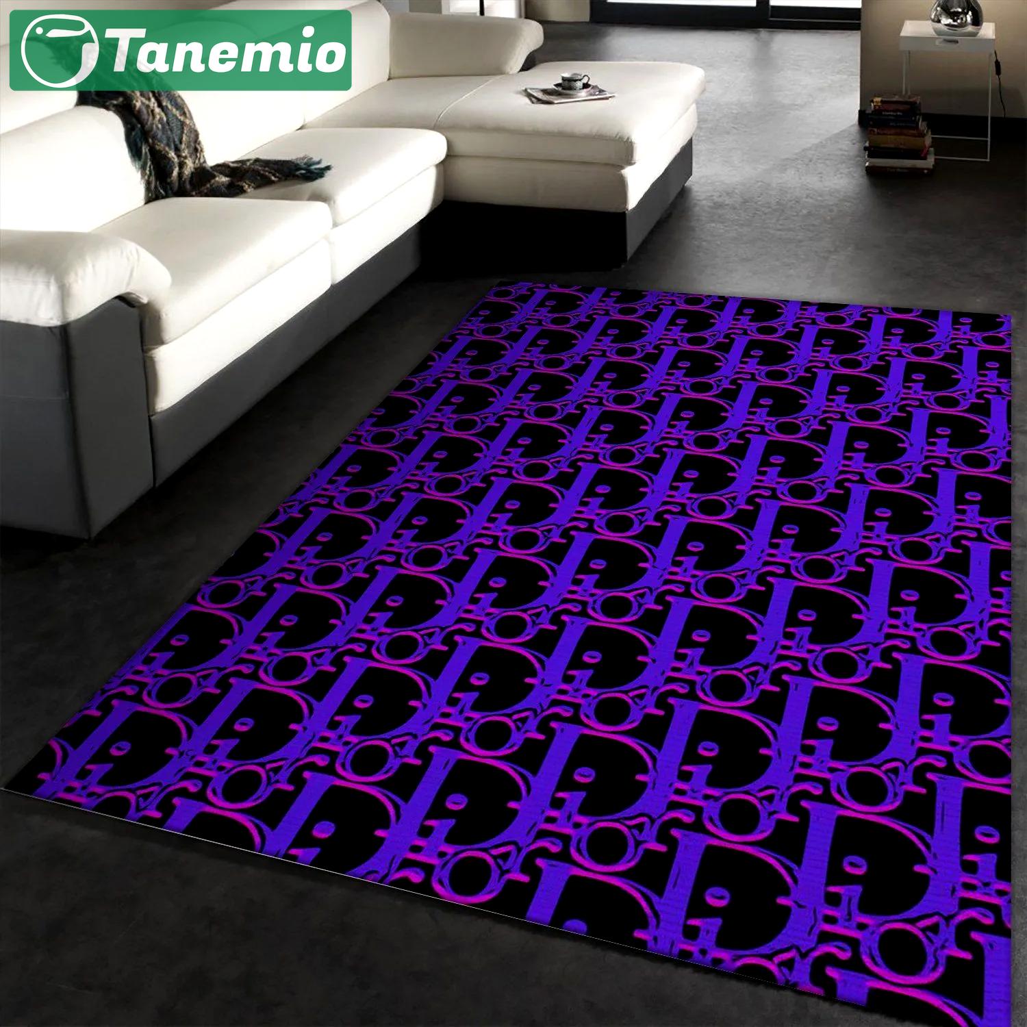 Rugs in living room and bedroom - Dior logo area rugs fashion brand rug christmas gift us decor Rectangle Rug