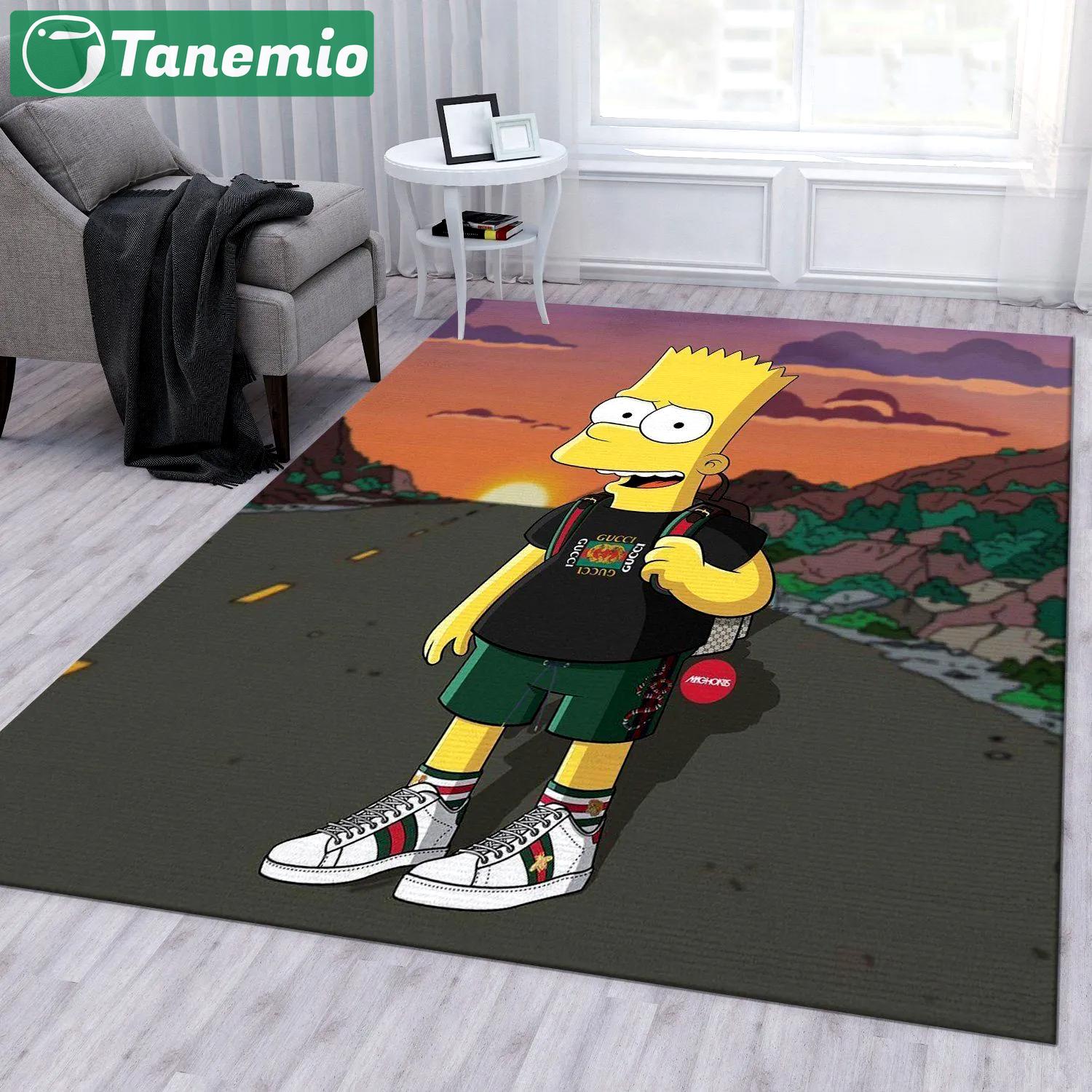 Rugs in living room and bedroom - Gucci the simpsons luxury area rug 01 for living room bedroom carpet floor mats keep warm in winter mat Rectangle Rug
