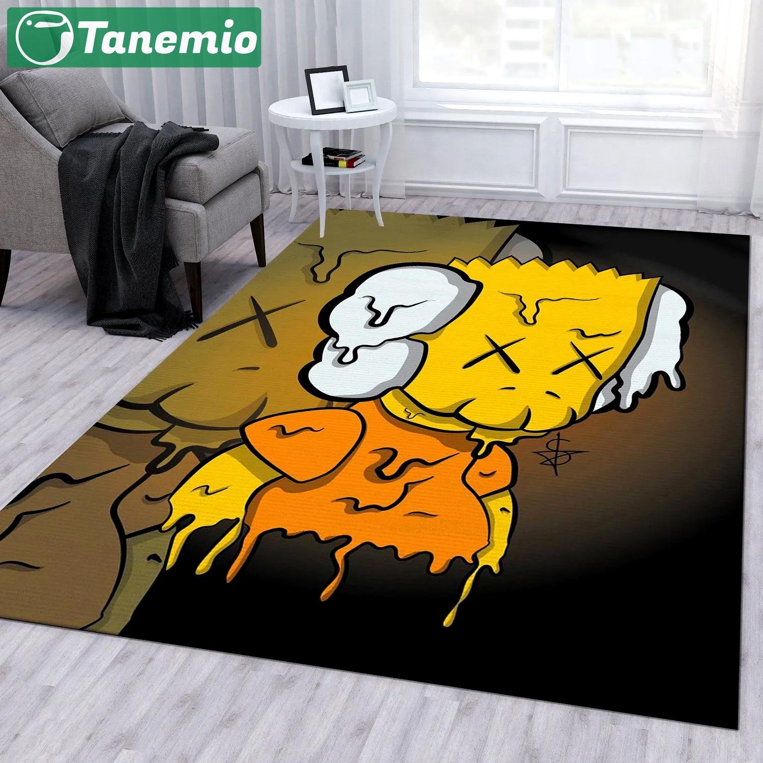 Rugs in living room and bedroom - Kaws bart fashion brand area rug for christmas living room rug carpet floor decor floor mats keep warm in winter Rectangle Rug
