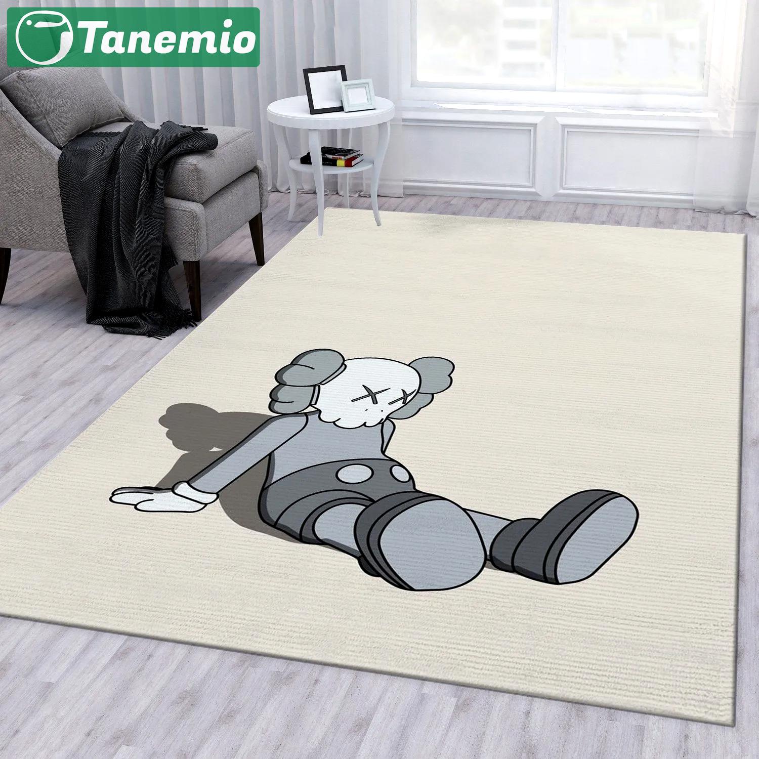 Rugs in living room and bedroom - Kaws holiday grey fashion brand area rug living room rug carpet floor decor floor mats keep warm in winter Rectangle Rug