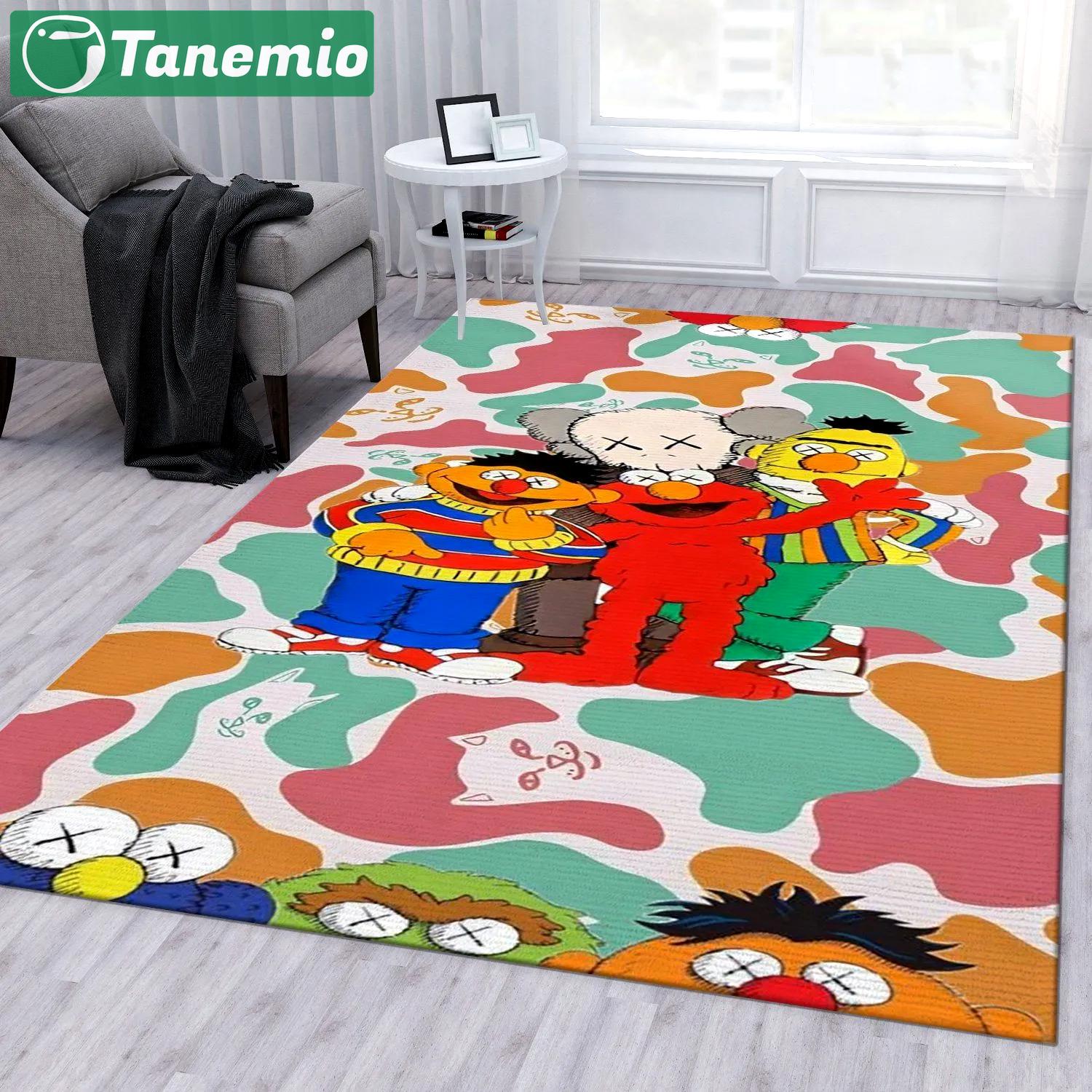 Rugs in living room and bedroom - Kaws jvrrr style fashion brand area rug living room rug christmas gift floor mats keep warm in winter Rectangle Rug