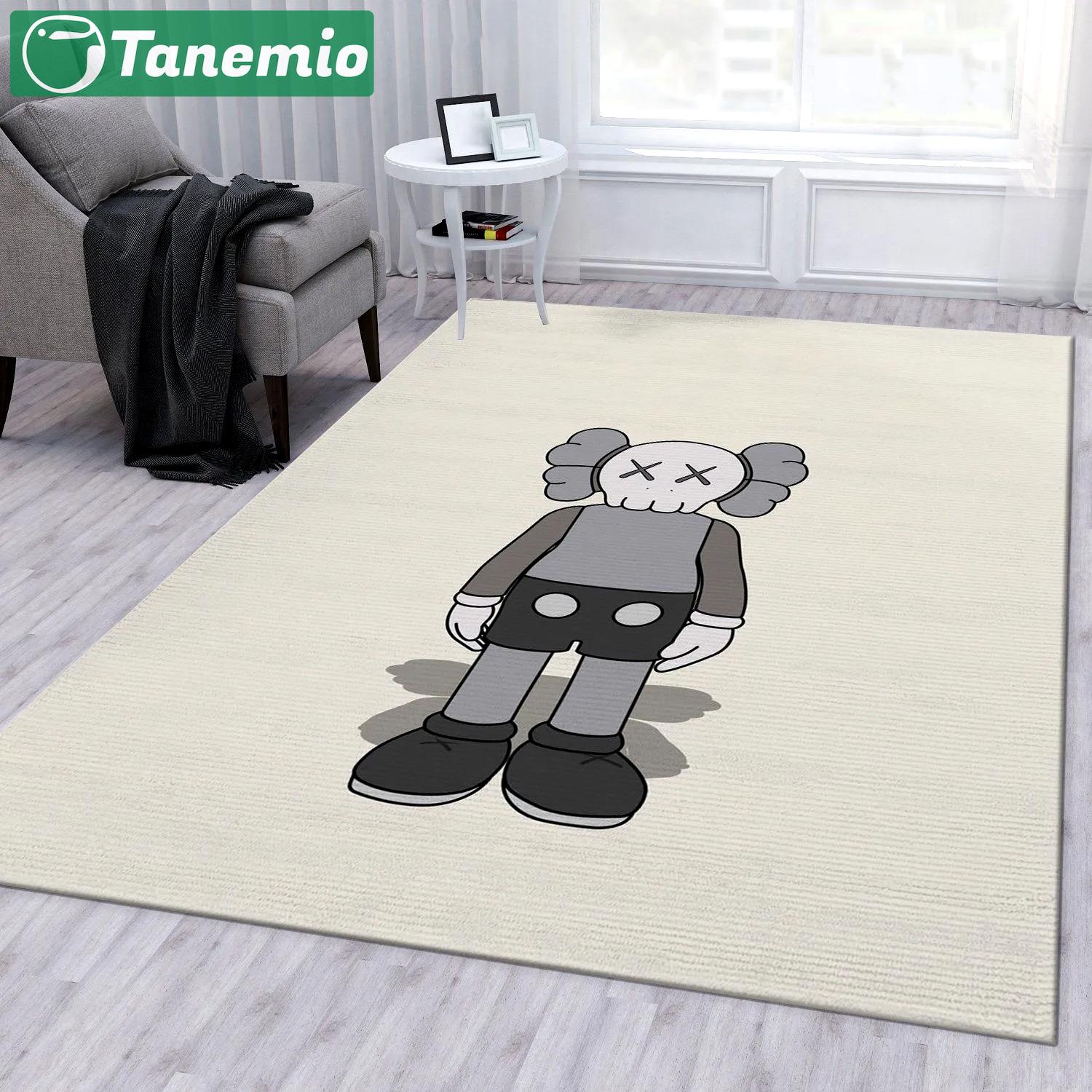 Rugs in living room and bedroom - Kaws standing grey fashion brand area rug carpet living room rug floor decor floor mats keep warm in winter Rectangle Rug