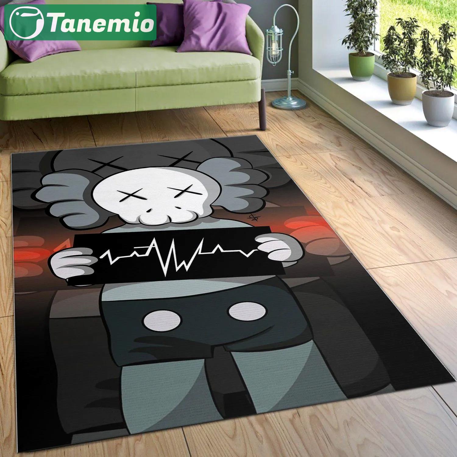 Rugs in living room and bedroom - Kaws ver3 fashion brand area rug for christmas living room rug carpet floor decor floor mats keep warm in winter Rectangle Rug