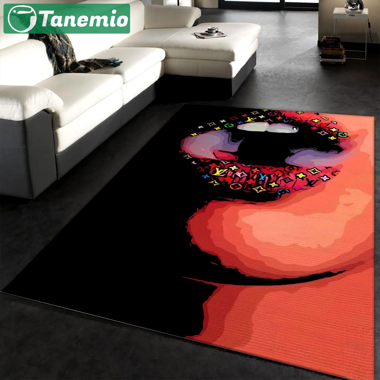 Rugs in living room and bedroom - Louis vuitton area rug fashion brand rug floor decor floor mats keep warm in winter Rectangle Rug