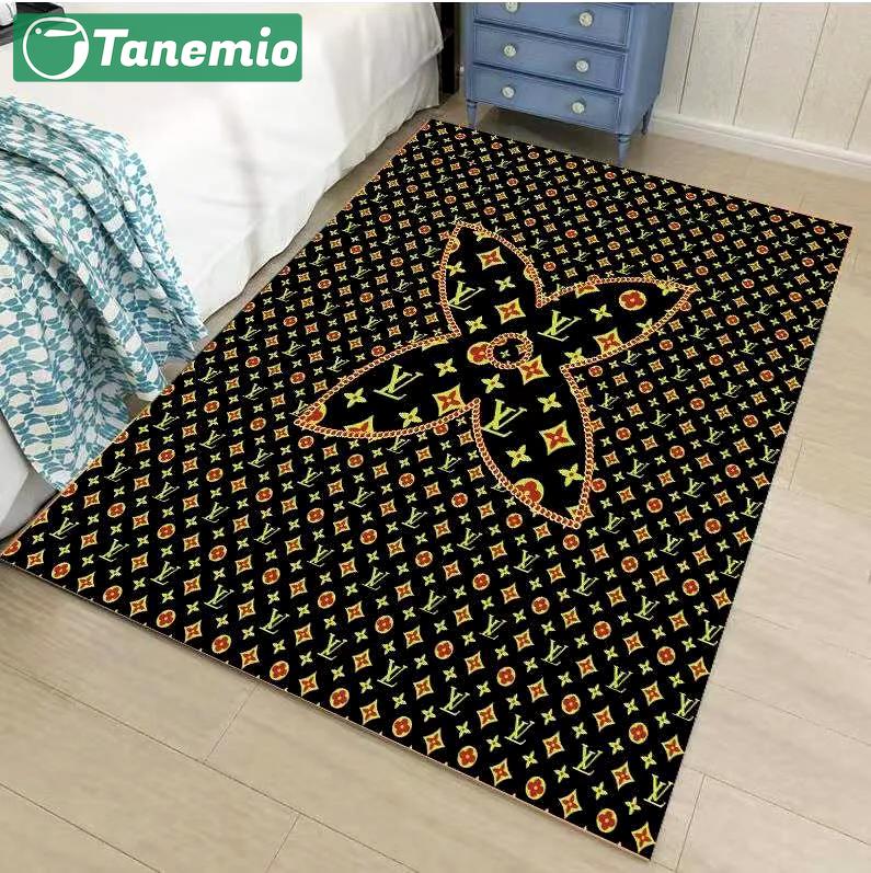 Rugs in living room and bedroom - Louis vuitton lv monogram luxury area rug for living room bedroom carpet floor mats keep warm in winter mat Rectangle Rug