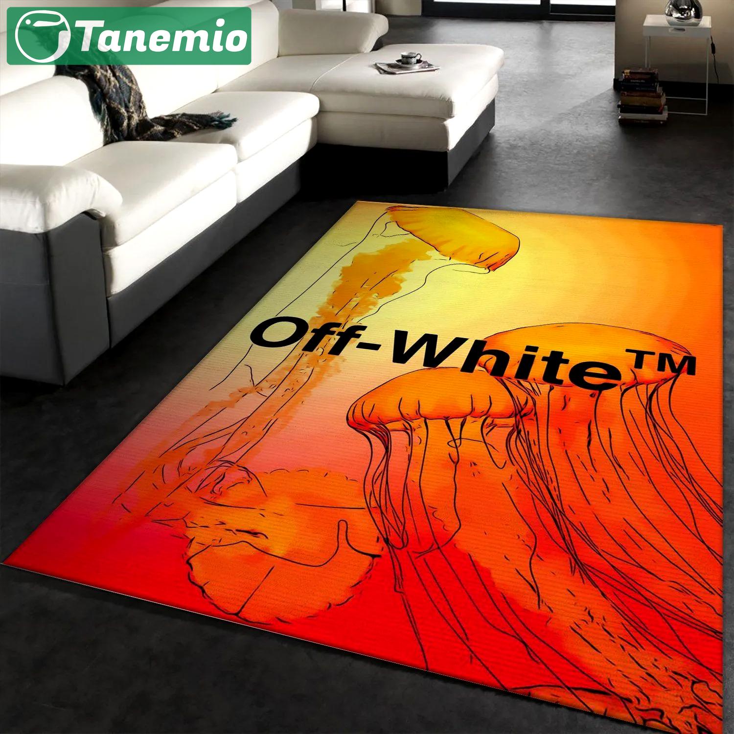 Rugs in living room and bedroom - Off-white design area rug fashion brand rug floor decor home decorations Rectangle Rug