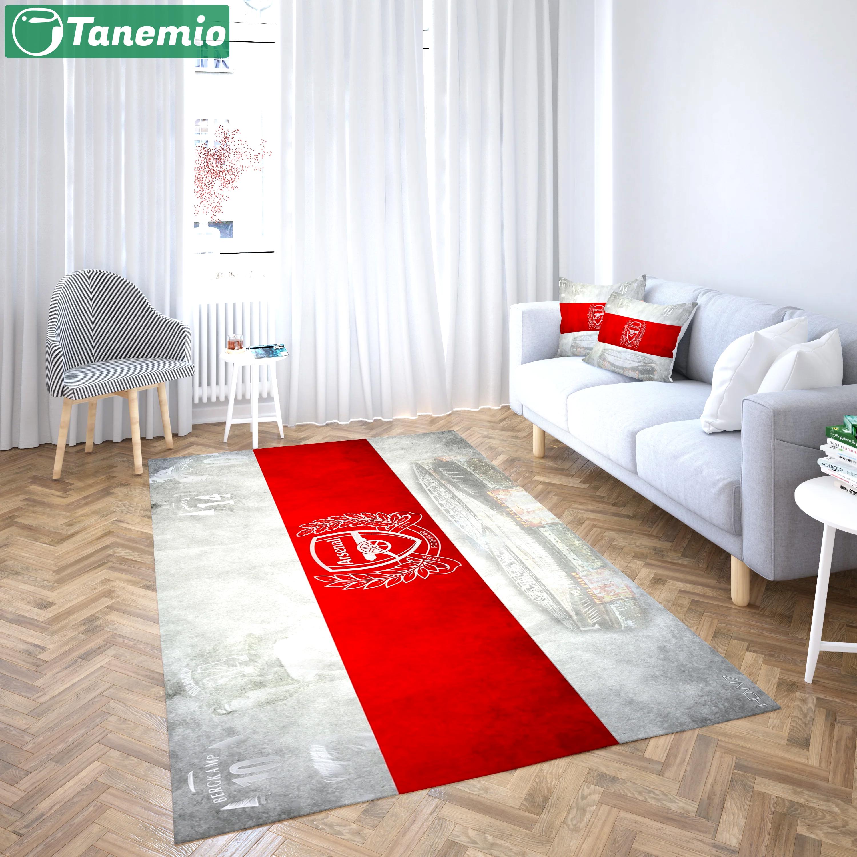 Rugs in living room and bedroom arsenal football club red and white carpet living room area rug Rectangle Rug