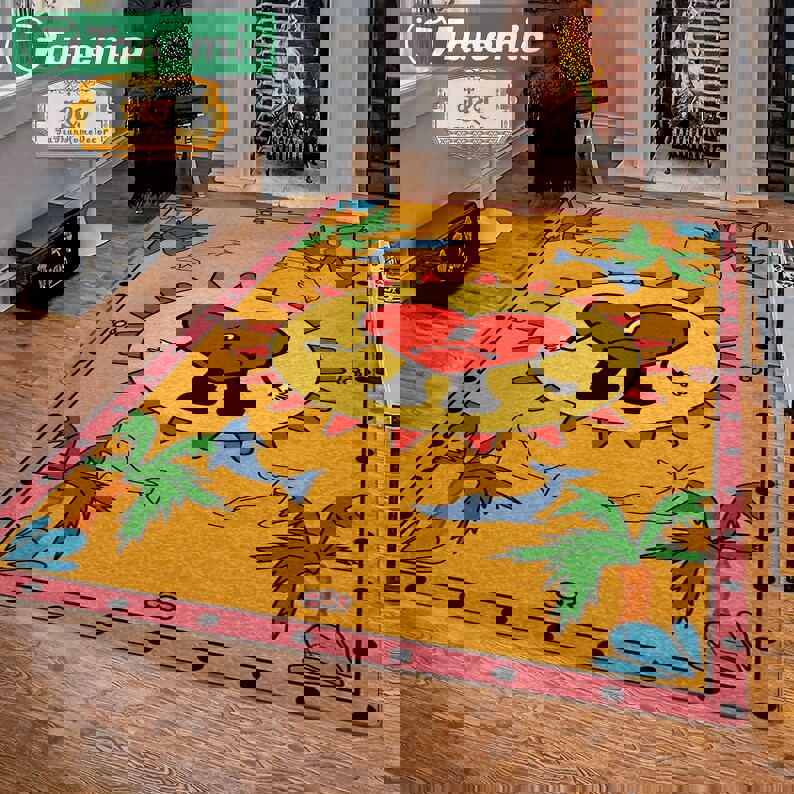 Rugs in living room and bedroom bad bunny un verano sin ti rug - bad bunny tarot style rug - fleece heart rug- bad bunny carpet- bad bunny home room rug- bad bunny dorm rug Rectangle Rug