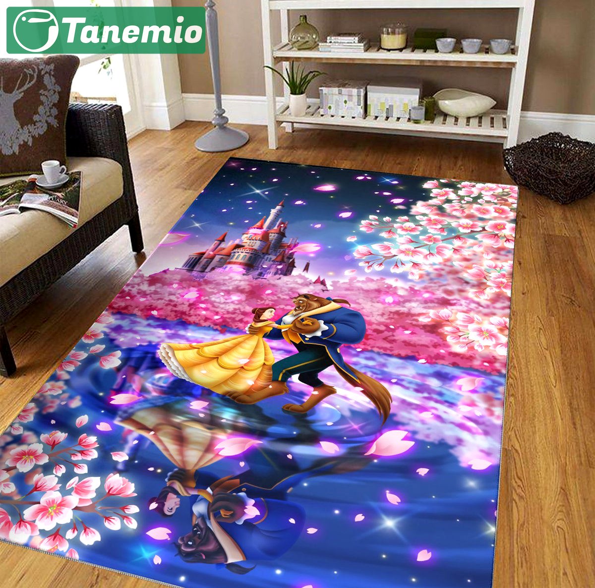 Rugs in living room and bedroom beauty and the beast Rectangle Rug