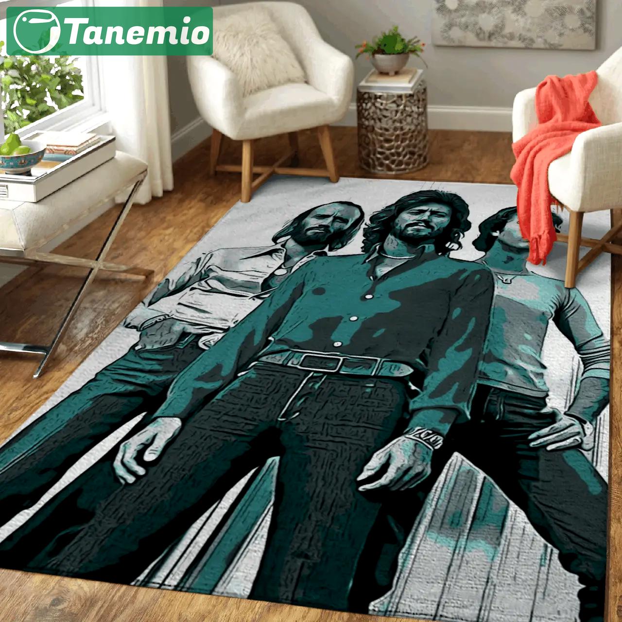 Rugs in living room and bedroom bee gees 7 music artist art for fans area rug living room carpet rug regtangle carpet floor decor home decor Rectangle Rug
