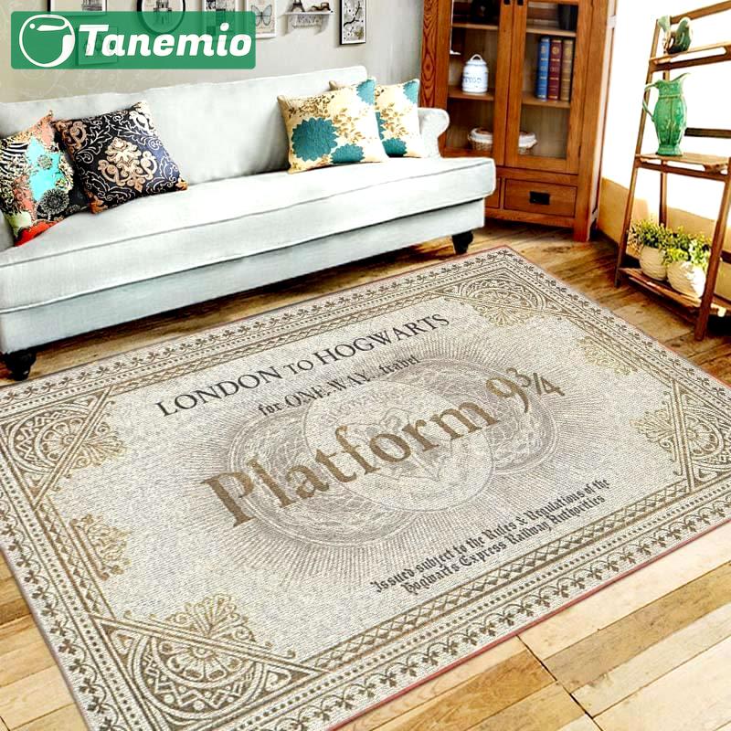 Rugs in living room and bedroom harry potter rug platform 9 3/4 all over print Rectangle Rug