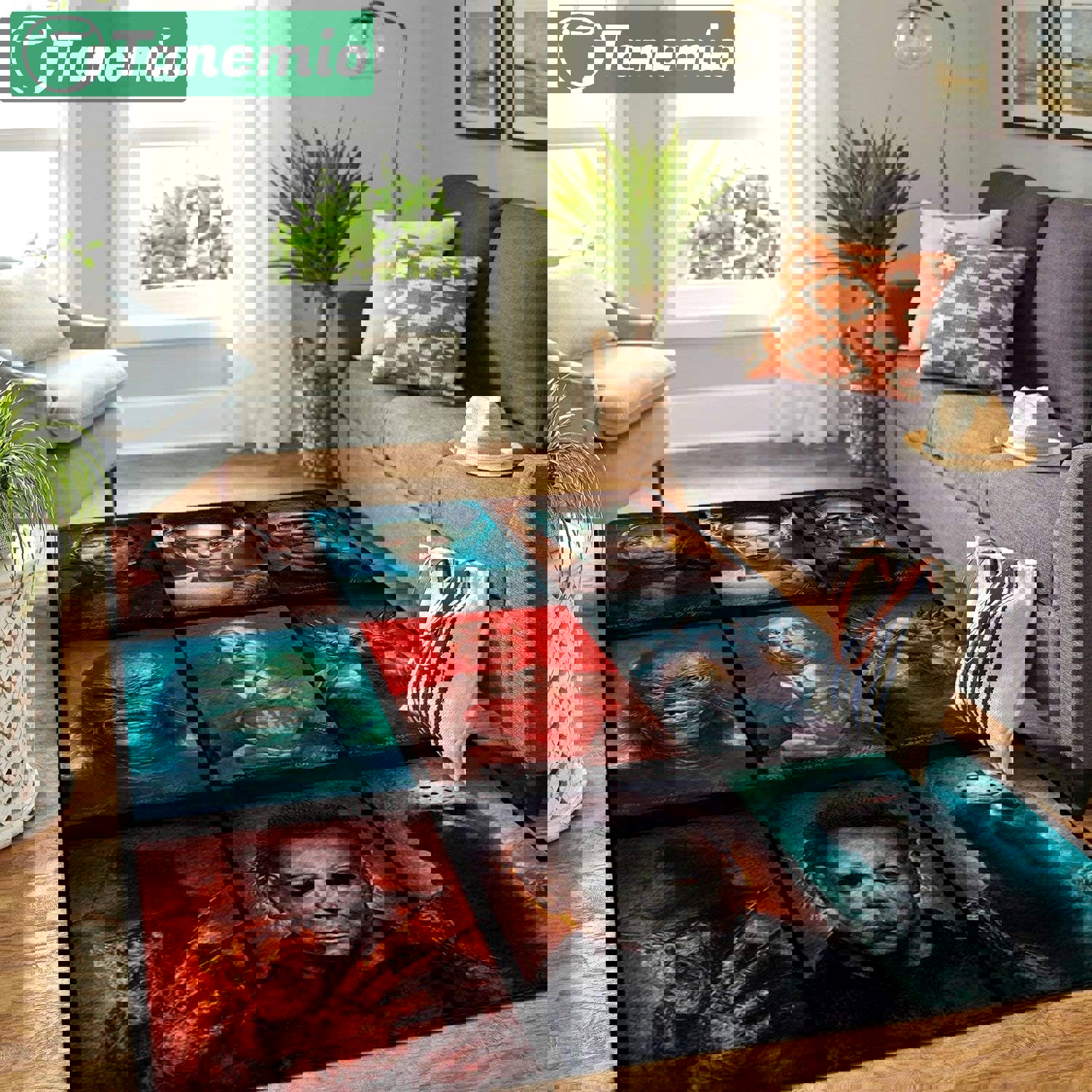 Rugs in living room and bedroom horror halloween area rug floor decor Rectangle Rug