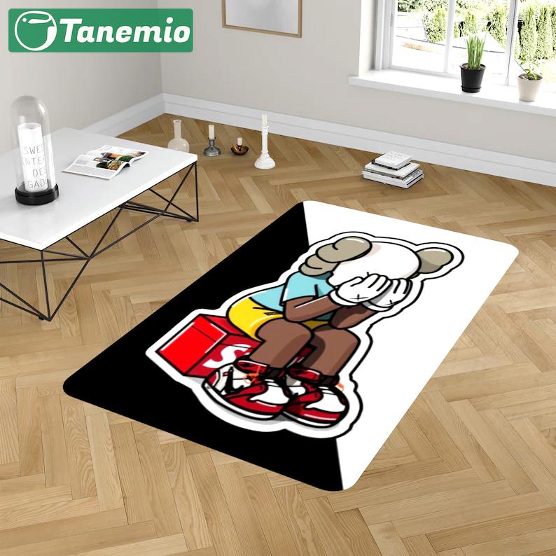 Rugs in living room and bedroom hypebeast rug - sneakerhead rug - elite rug- shoes rug- street style rug- living room rug- boy room decor rug- sneaker area rug- sport rug Rectangle Rug