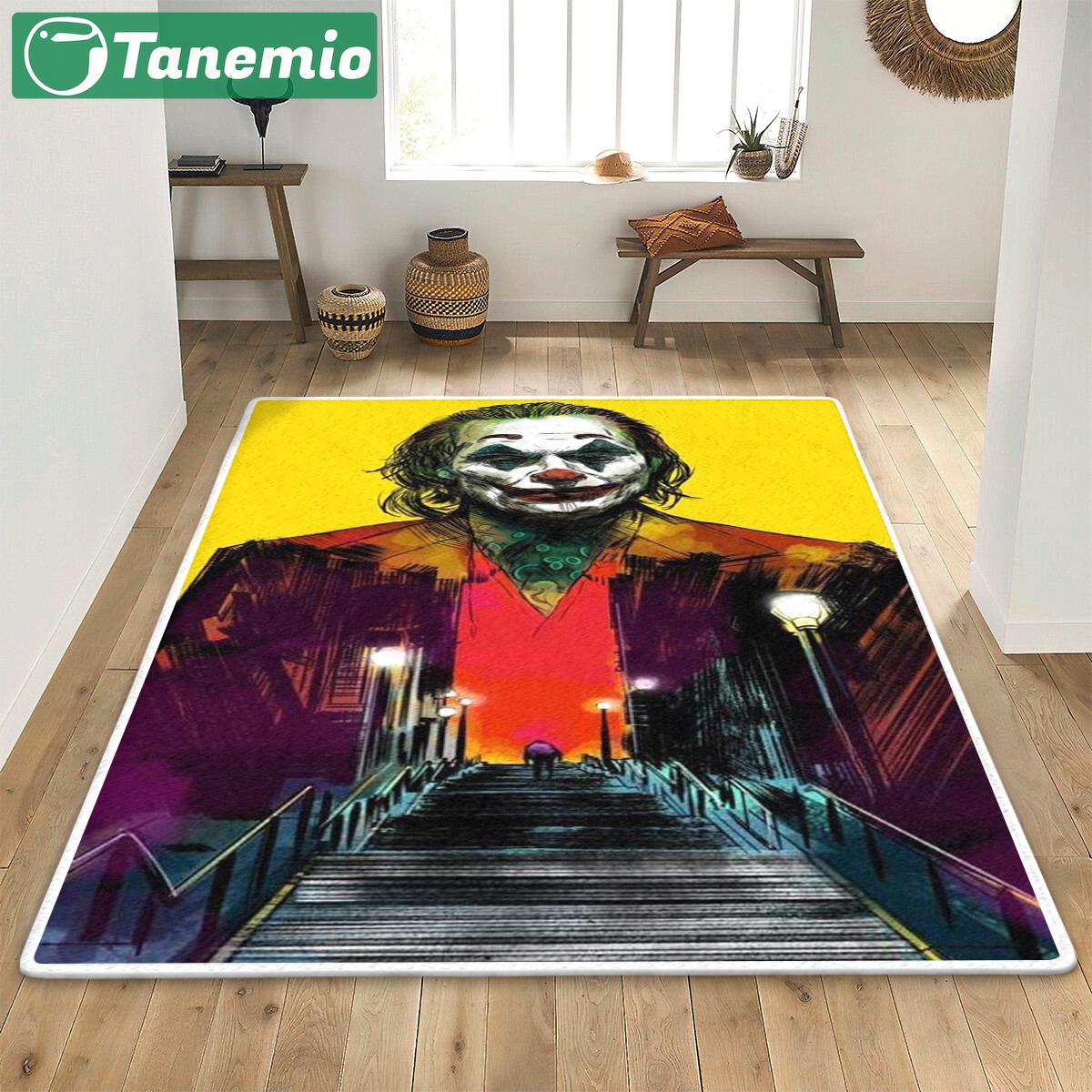 Rugs in living room and bedroom joker stairs painting art area rug living room premium rectangle rug Rectangle Rug