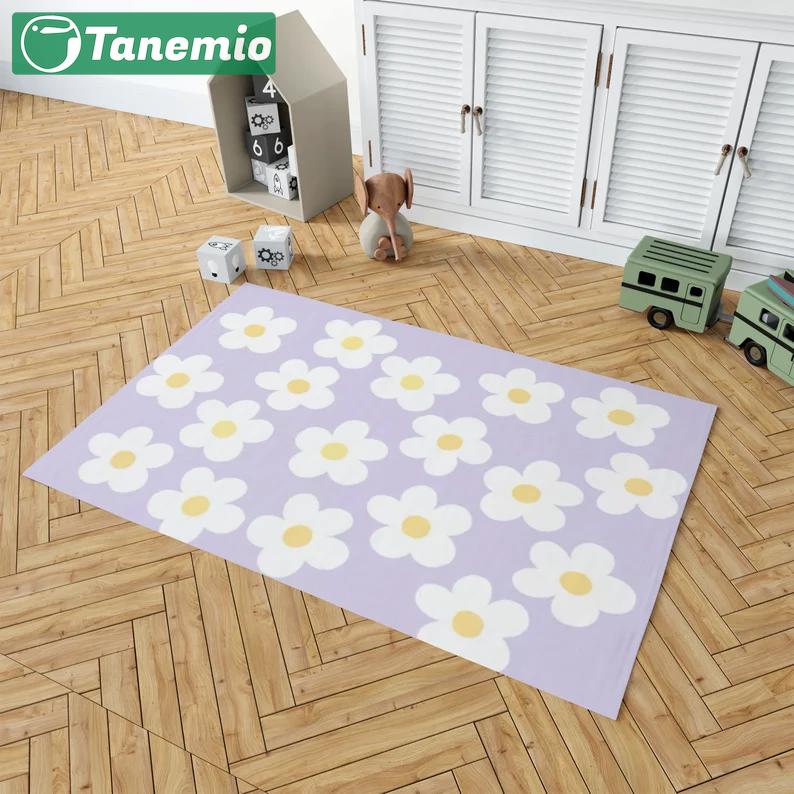 Rugs in living room and bedroom sage green don’t over think it case rug - happy face rug - soft twisted smile plush carpet- aesthetic smiley face rugs- rugs for bedroom Rectangle Rug