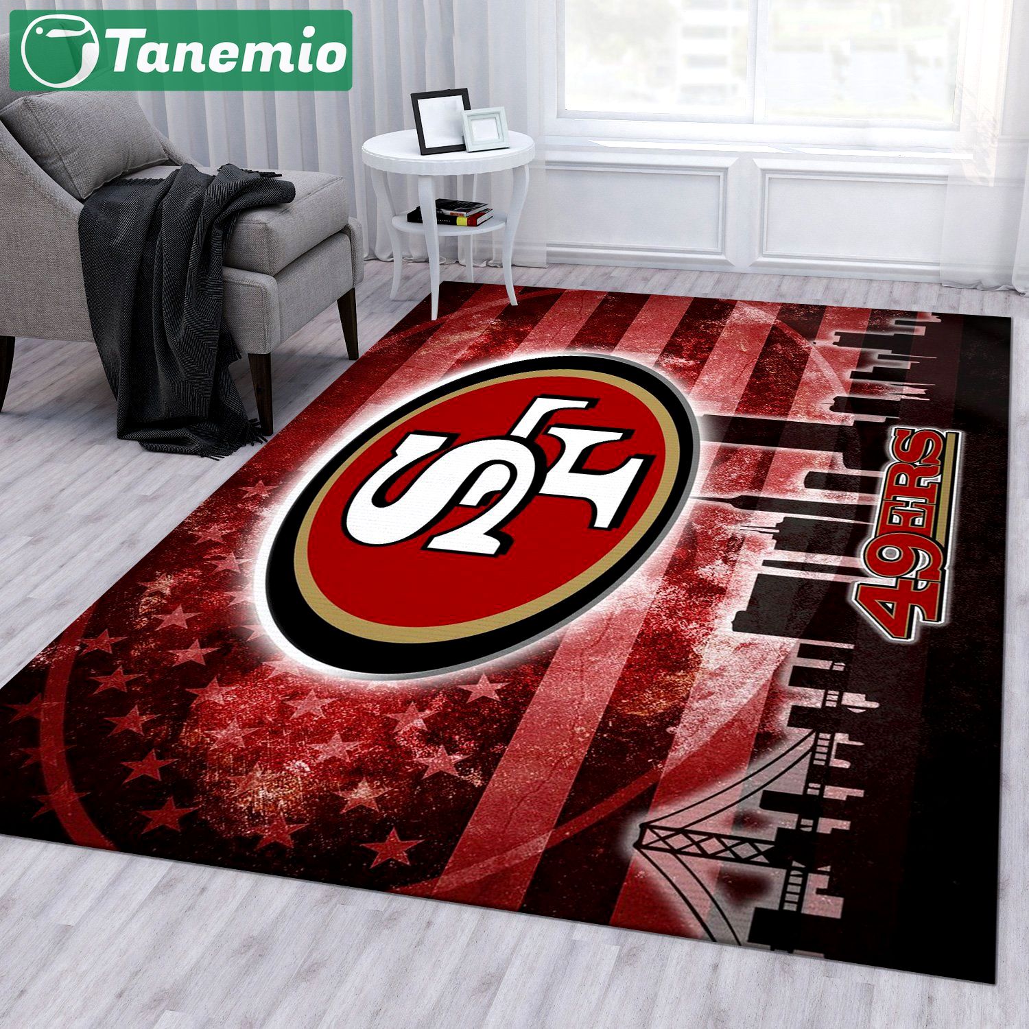 Rugs in living room and bedroom san francisco 49ers nfl rug living room rug floor decor home decor Rectangle Rug