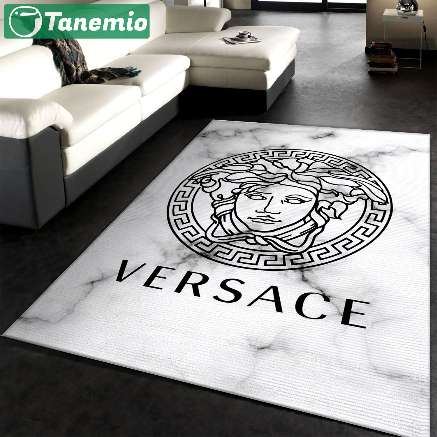 Rugs in living room and bedroom versace rectangle rug living room rug christmas gift us decor Rectangle Rug