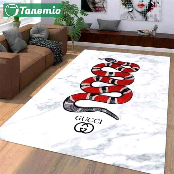 Rugs in living room and bedroom white marble gucci snake gucci rug home decor Rectangle Rug