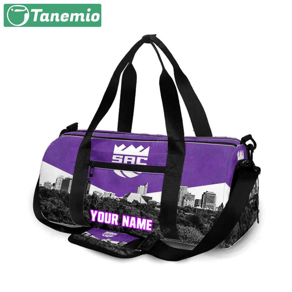 Sacramento kings emblem city personalized name travel bag gym bag 2305 Travel Bag