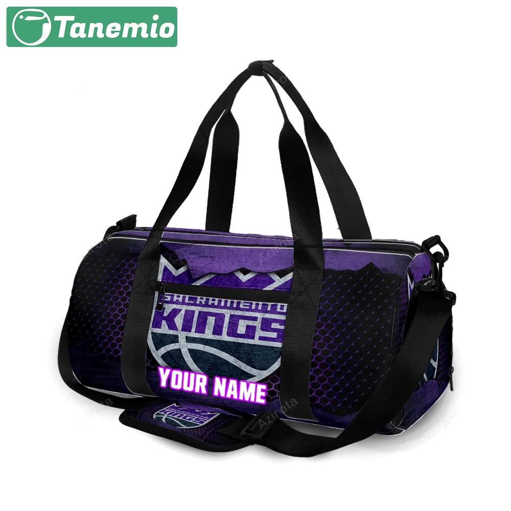 Sacramento kings emblem metal personalized name travel bag gym bag 2352 Travel Bag