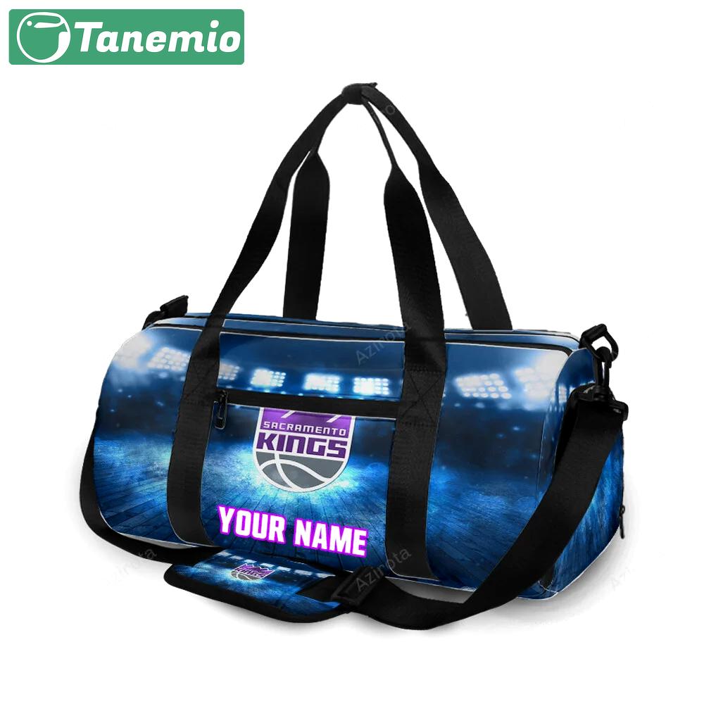 Sacramento kings emblem stadium personalized name travel bag gym bag 2320 Travel Bag