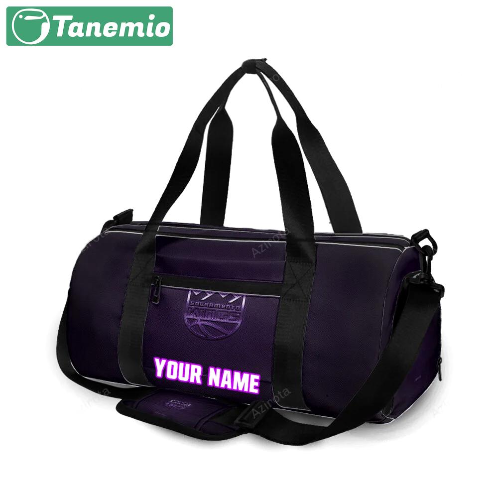Sacramento kings emblem texture10 personalized name travel bag gym bag 2279 Travel Bag