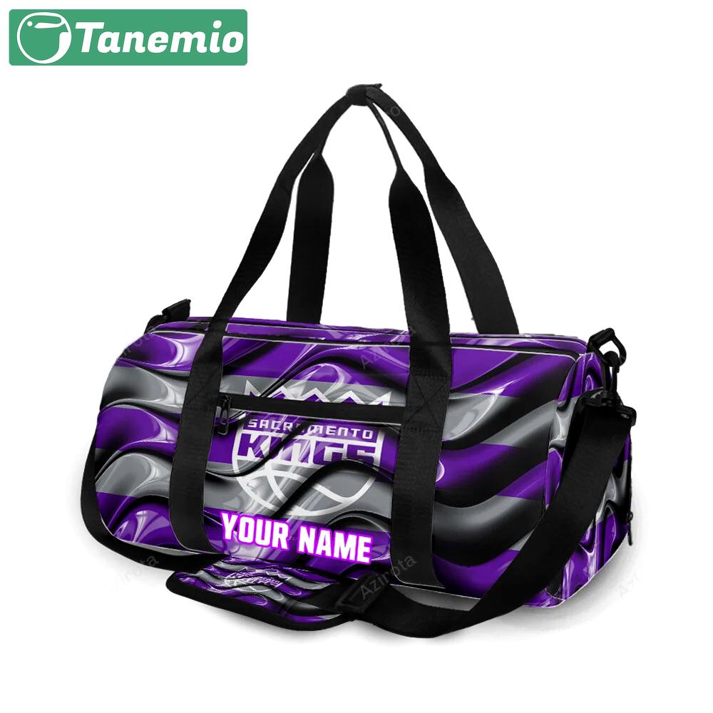 Sacramento kings emblem texture15 personalized name travel bag gym bag 2335 Travel Bag