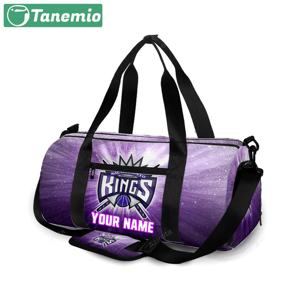 Sacramento kings emblem texture2 personalized name travel bag gym bag 2286 Travel Bag