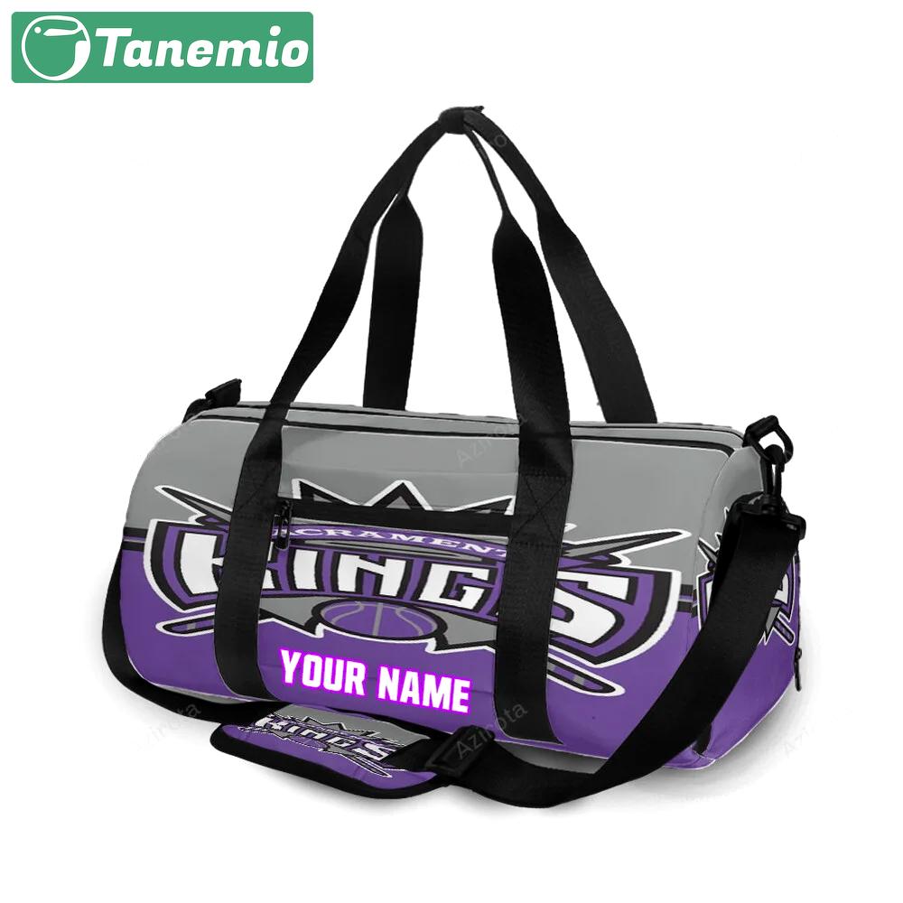 Sacramento kings emblem texture3 personalized name travel bag gym bag 2276 Travel Bag