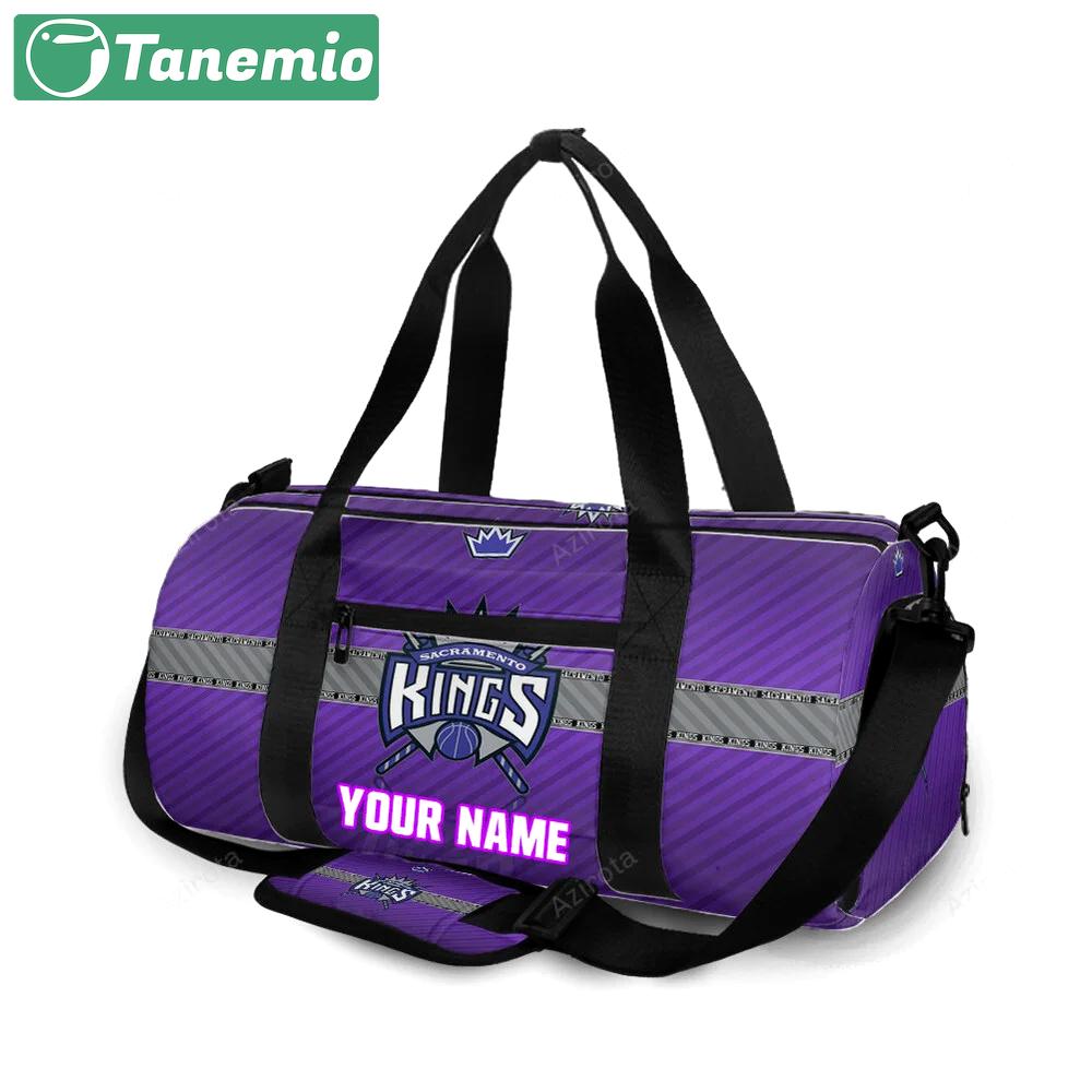 Sacramento kings emblem texture5 personalized name travel bag gym bag 2266 Travel Bag
