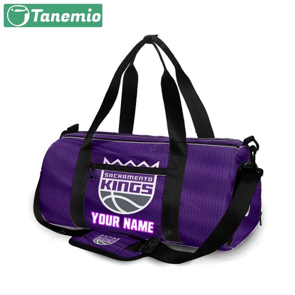 Sacramento kings emblem texture6 personalized name travel bag gym bag 2374 Travel Bag
