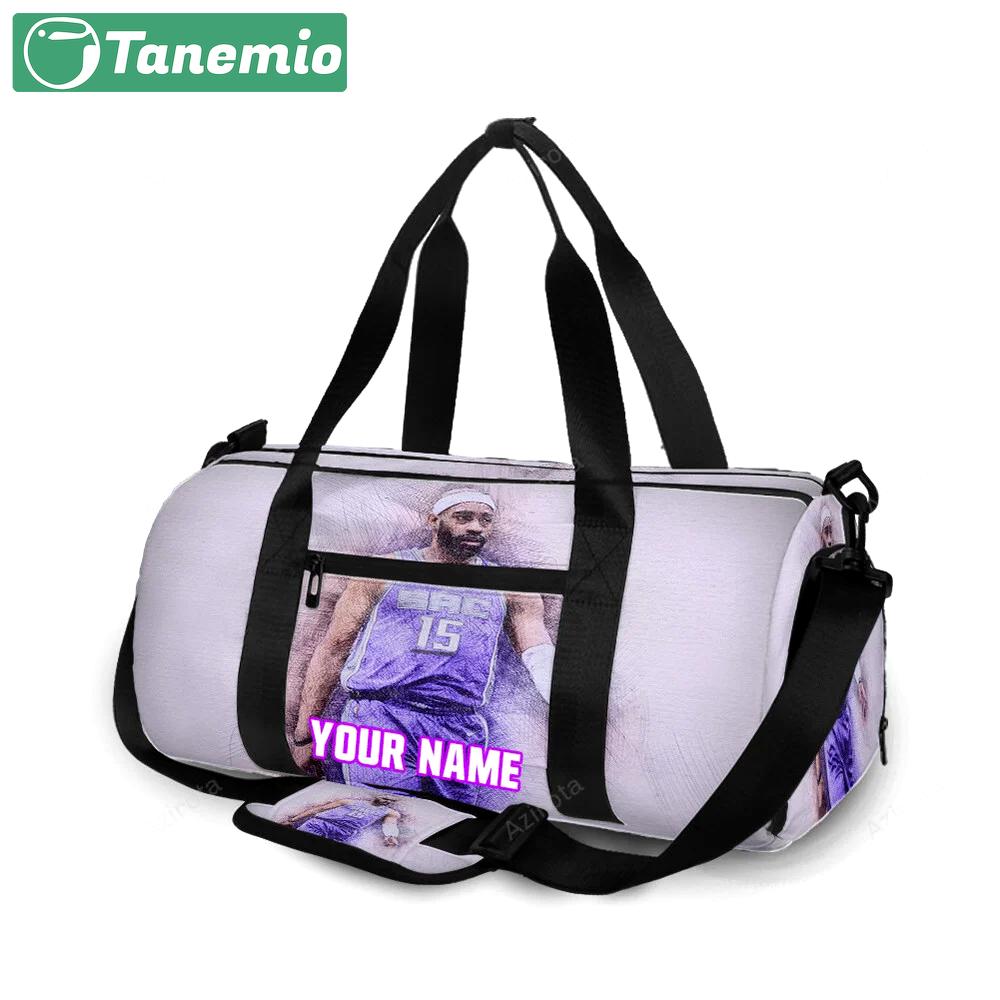 Sacramento kings player 15 personalized name travel bag gym bag 2369 Travel Bag