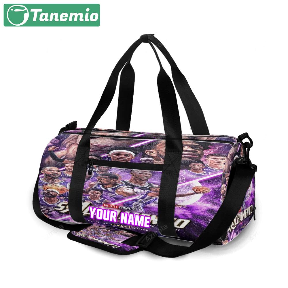 Sacramento kings poster personalized name travel bag gym bag 2382 Travel Bag