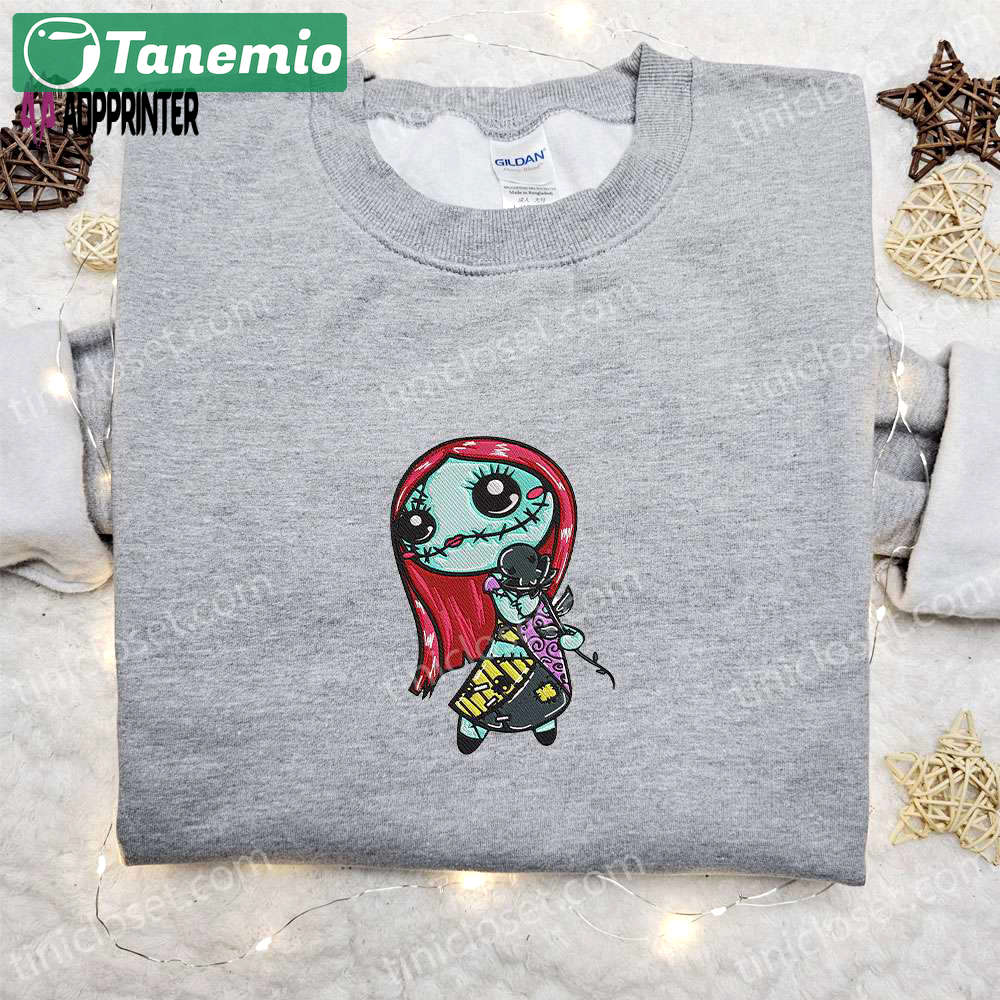 Sally ragdoll embroidered sweatshirt: nightmare before christmas halloween hoodie – best gift ideas Embroidered Shirt