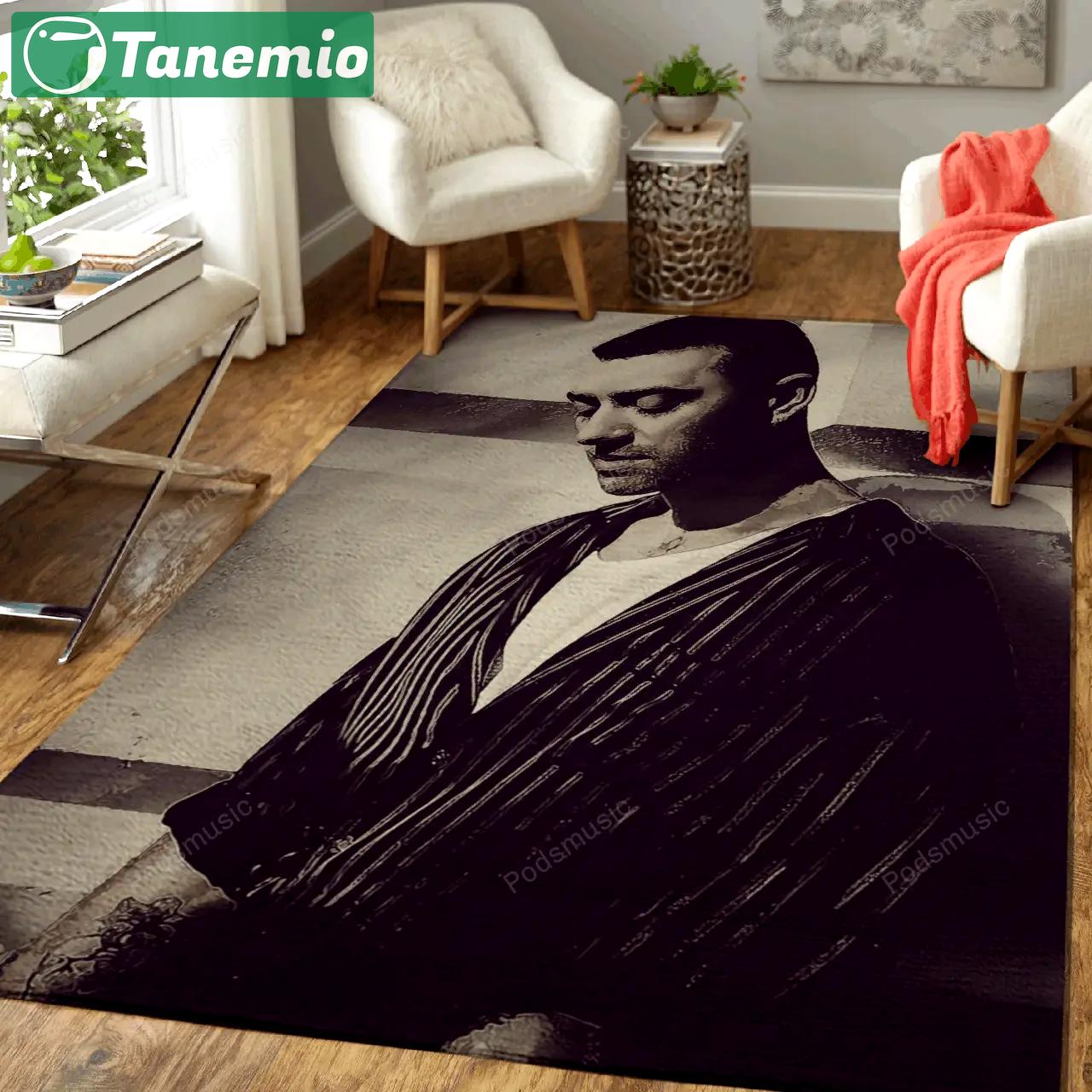 Sam smith 28 music art for fans area rug living room carpet rug regtangle carpet floor decor home decor Rectangle Rug