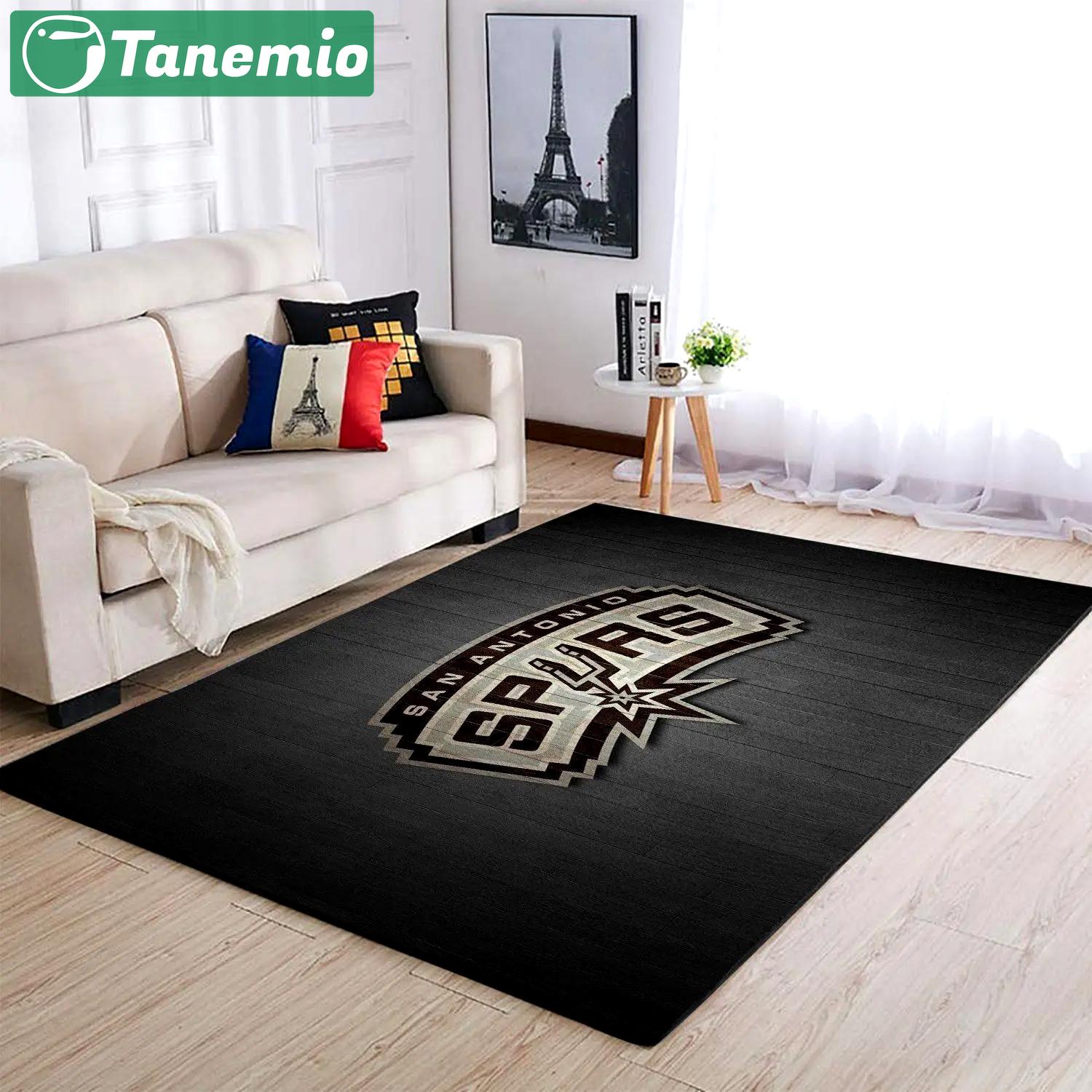 San antonio spurs area rug nba team logo living room rug regtangle carpet v1746 Rectangle Rug