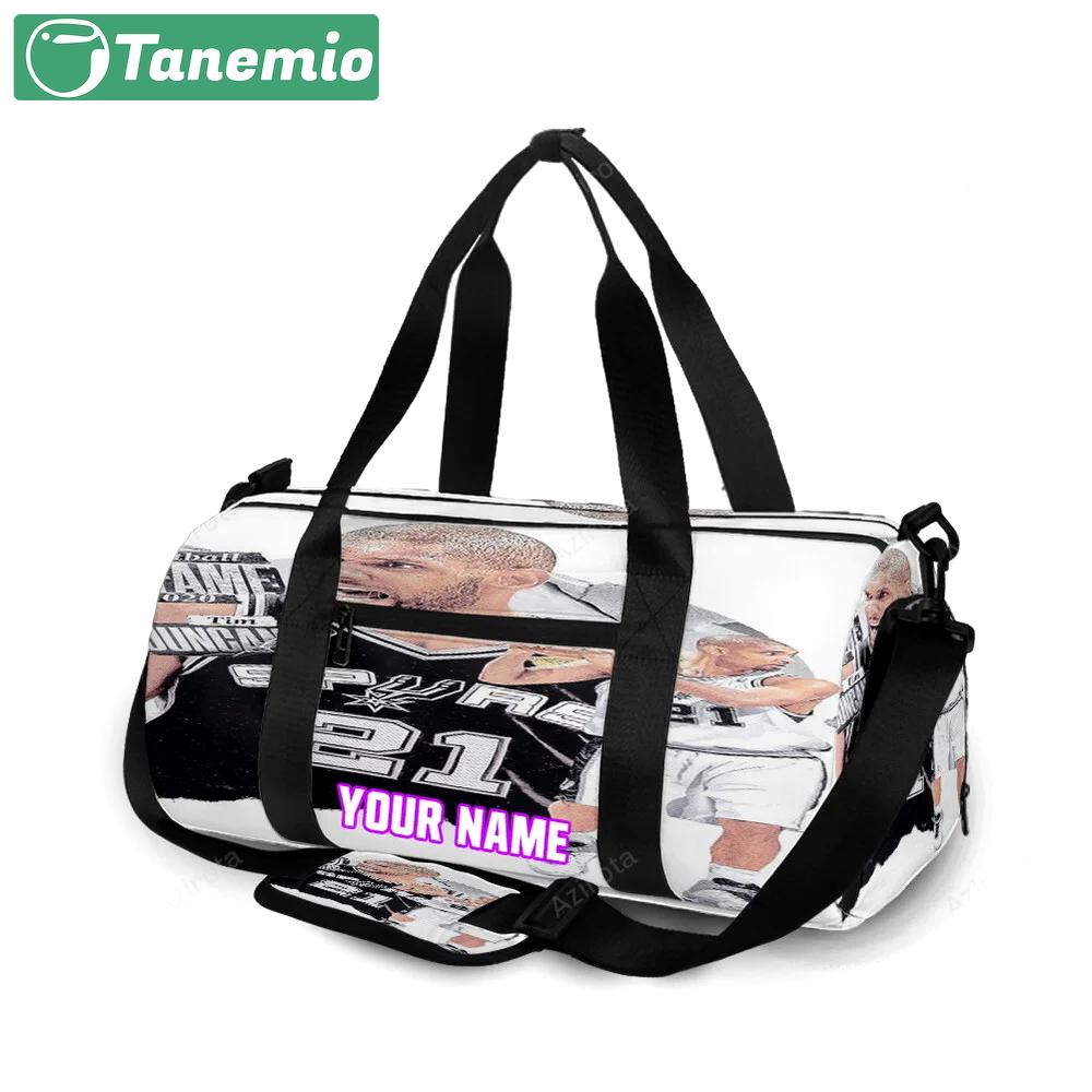 San antonio spurs tim duncan1 personalized name travel bag gym bag 2566 Travel Bag