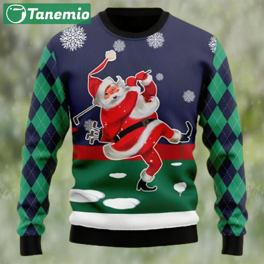 Santa golfer funny santa ugly christmas sweater Christmas Ugly Sweater