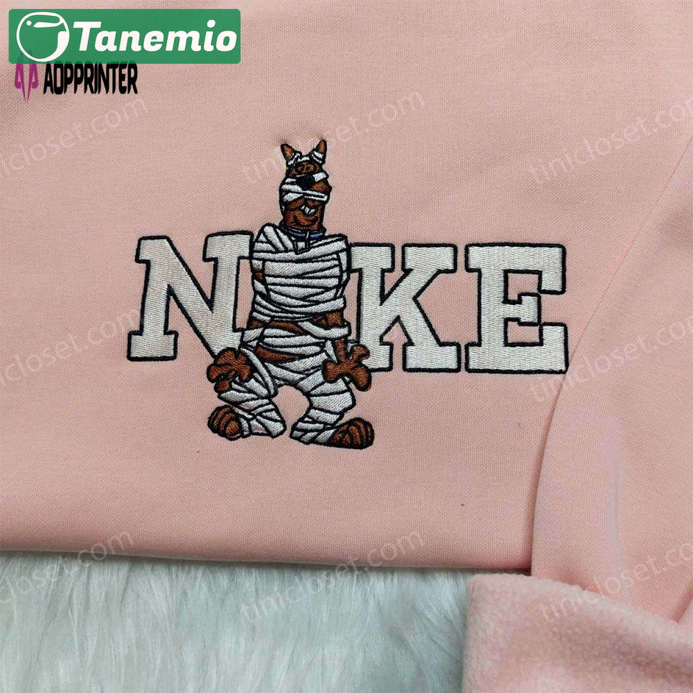 Scooby doo nike embroidered sweatshirt & hoodie: custom nike shirt Embroidered Shirt