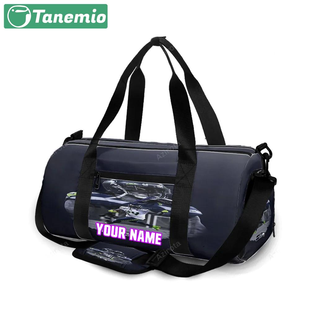 Seattle seahawks marshawn lynch2 personalized name travel bag gym bag 1088 Travel Bag