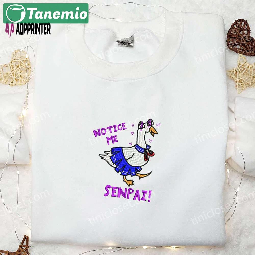 Silly goose embroidered shirt – animal & funny design for a playful look Embroidered Shirt