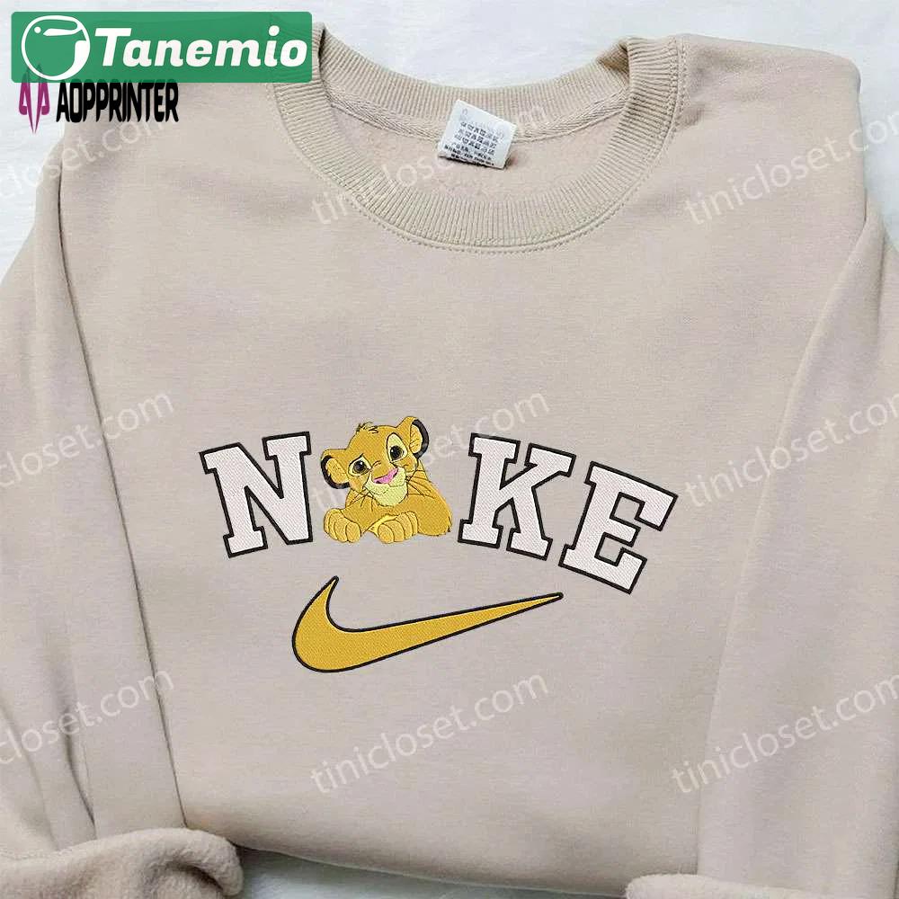 Simba kid x nike lion king embroidered hoodie & nike inspired shirt Embroidered Shirt