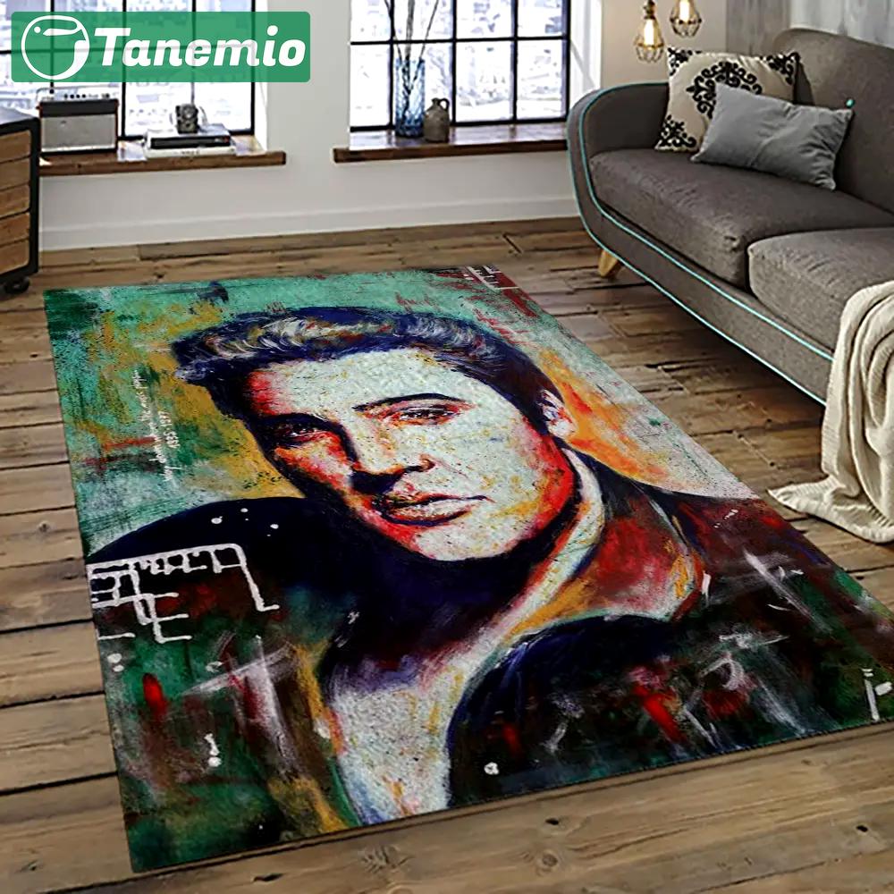 Singer elvis presley music carpet rectangle area rug for living room bedroom decor ep11 Rectangle Rug