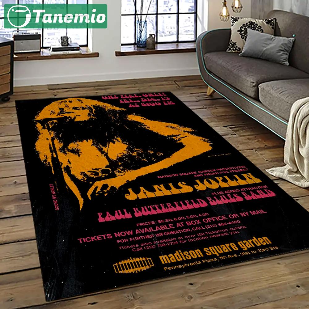 Singer janis joplin music carpet rectangle area rug for living room bedroom decor jj14 Rectangle Rug