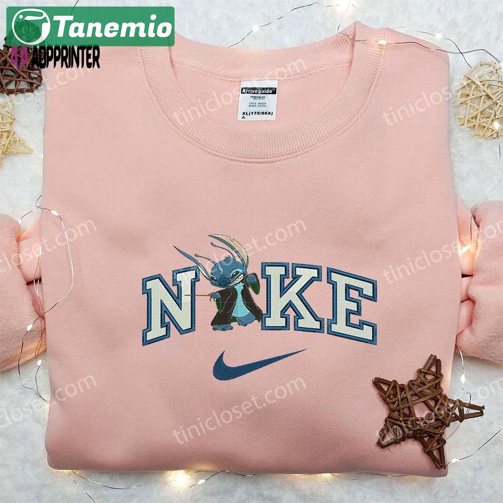 Slytherin stitch x nike embroidered sweatshirt – lilo and stitch inspired shirt Embroidered Shirt
