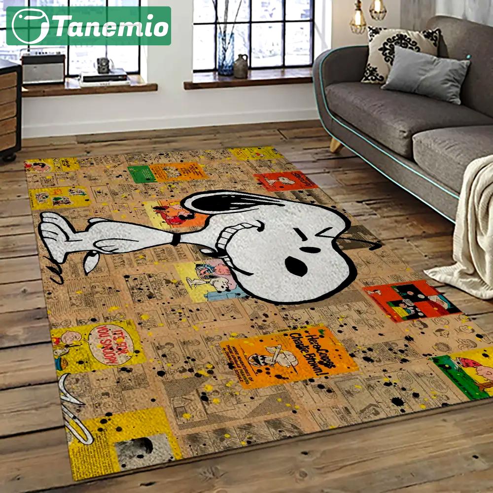 Snoopy cartoon movie carpet rectangle area rug for living room bedroom decor snp49 Rectangle Rug