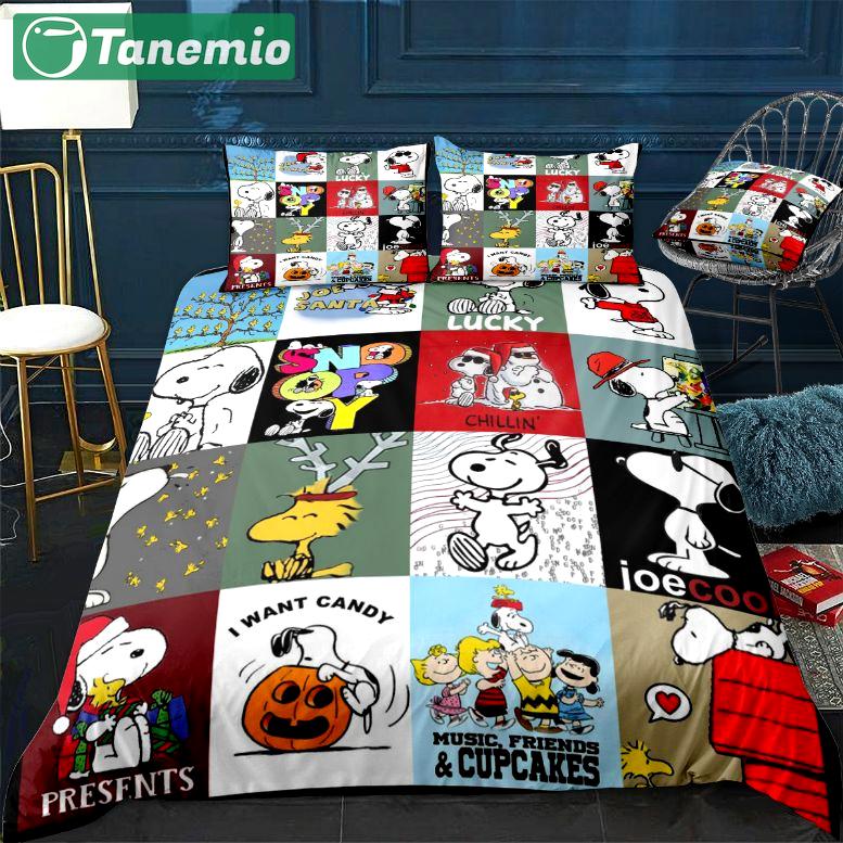 Snoopy christmas snoopy lover   Bedding Sets blankets home decor bedclothes bed linen sheets covers bedspread duvet bedroom idea