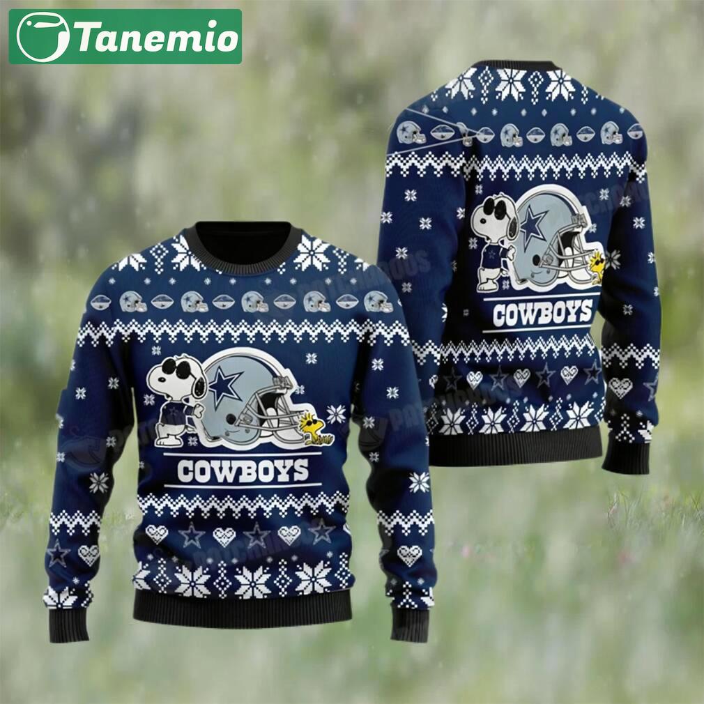 Snoopy dallas nfl football ugly christmas sweater gifts for cowboys fans Christmas Ugly Sweater