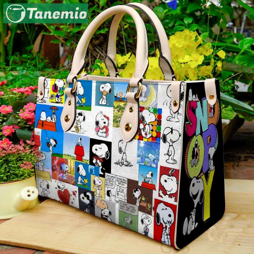 Snoopy dog g1 leather bag for women gift 1228 Women Leather Hand Bag