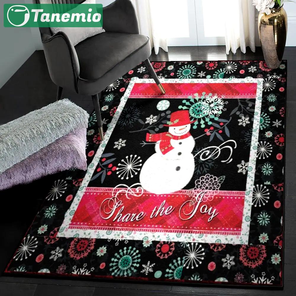 Snowman indoor outdoor rugs, snowman christmas rug Rectangle Rug